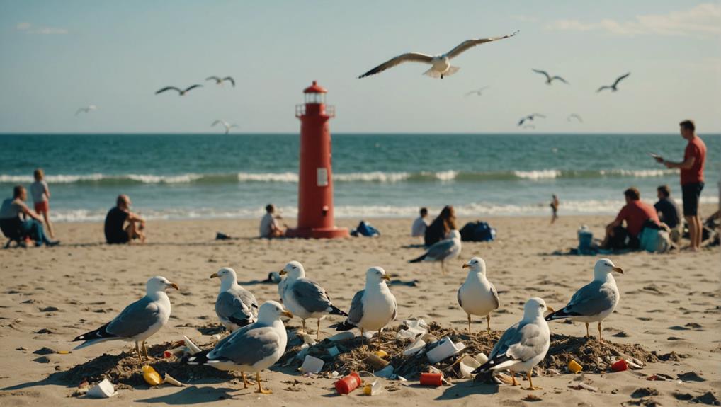 seagulls and food dangers